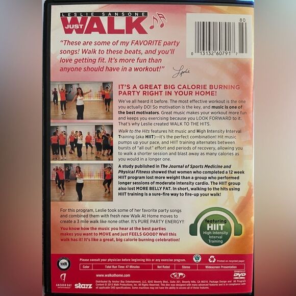 NWOT. Leslie Sansone: Walk to the Hits Party Songs. DVD. - Picture 2 of 4